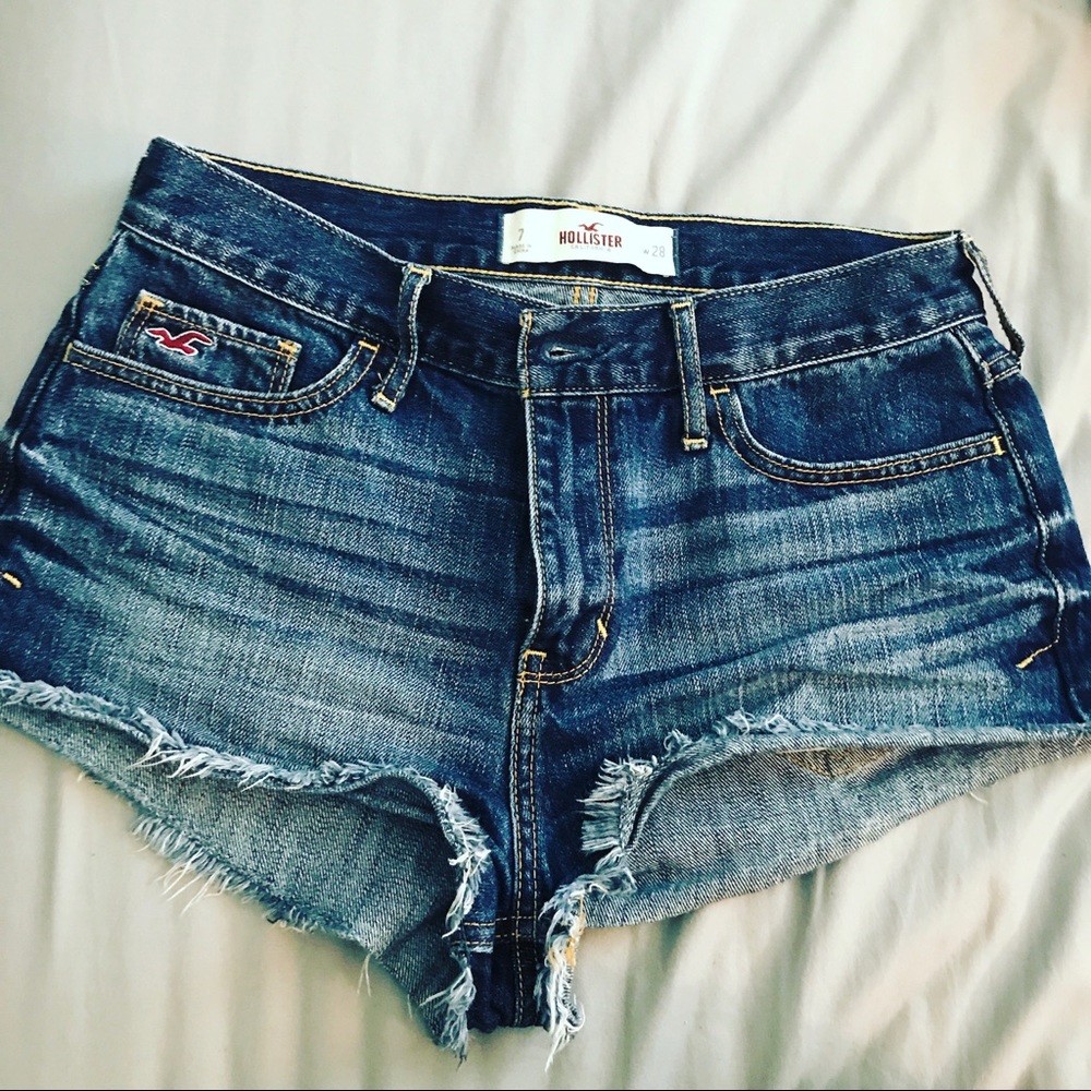 High waisted denim shorts